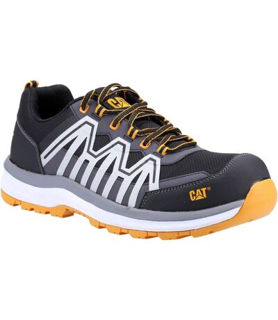 Caterpillar Mens Charge Leather Safety Trainers (Orange/Black/White) - UTFS9106