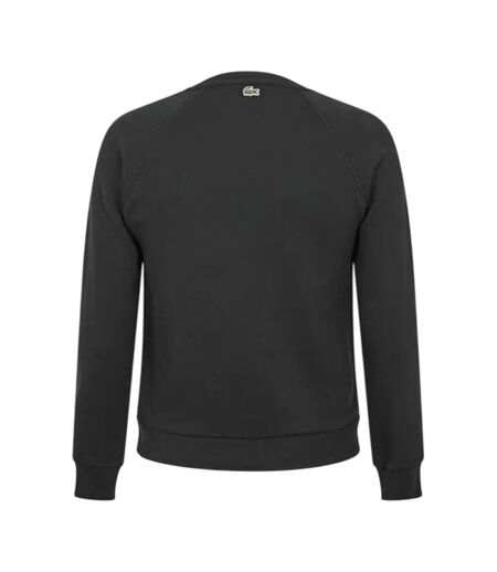 Womens/ladies Embroidered Logo Relaxed Fit Sweatshirt Black Lacoste