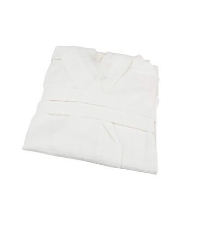 A&R Towels Womens/Ladies Waffle Hooded Bathrobe (White)