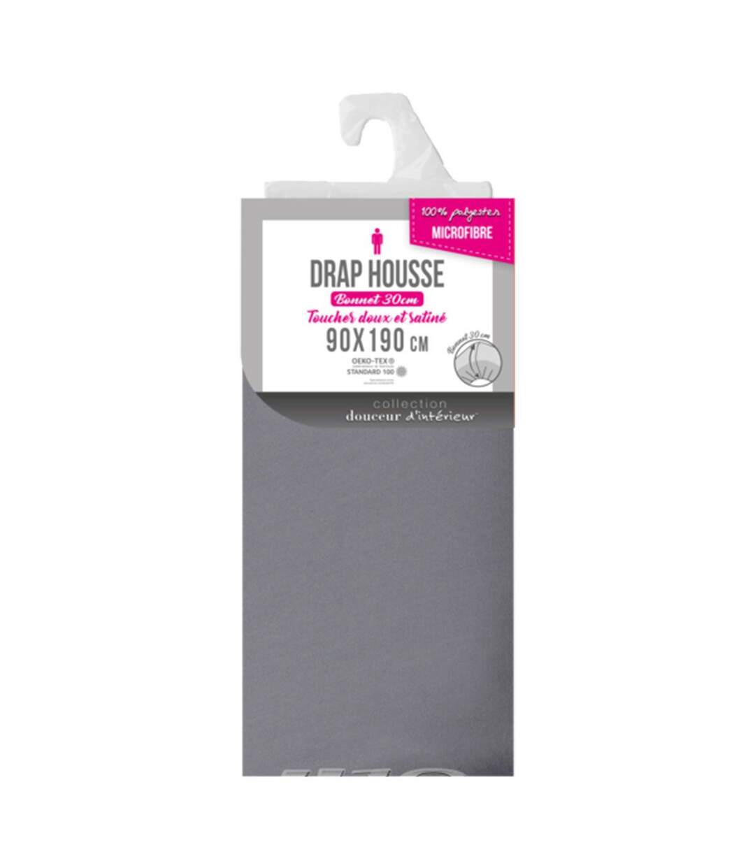 Drap Housse Microfibre Oscar 90x190cm Anthracite-2