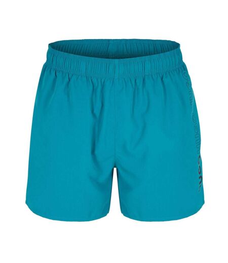 Mens Tiki Vertical Logo Swim Shorts Green Hugo