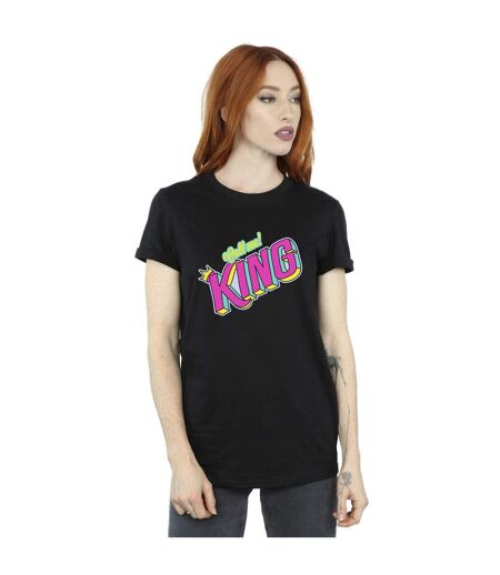 Disney Womens/Ladies The Lion King Classic King Cotton Boyfriend T-Shirt (Noir) - UTBI29518