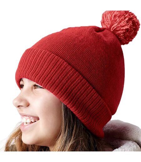 Bonnet snowstar adulte rouge / blanc Beechfield