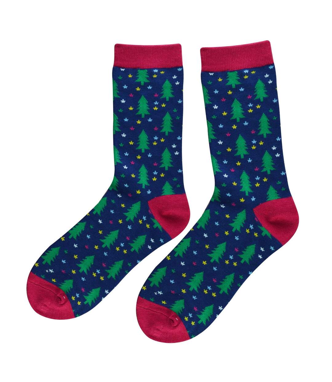 Miss Sparrow - 1 Paire Chaussettes Femme Teckel Santa Bambou-4