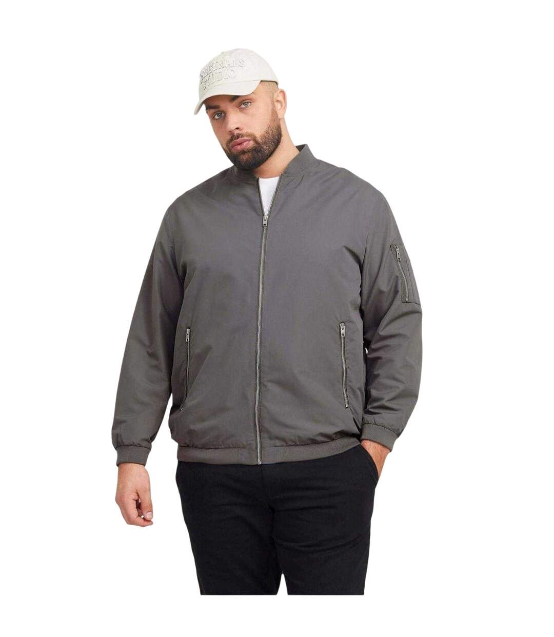 Blouson Aviateur Rush Homme Gris Jack And Jones-4