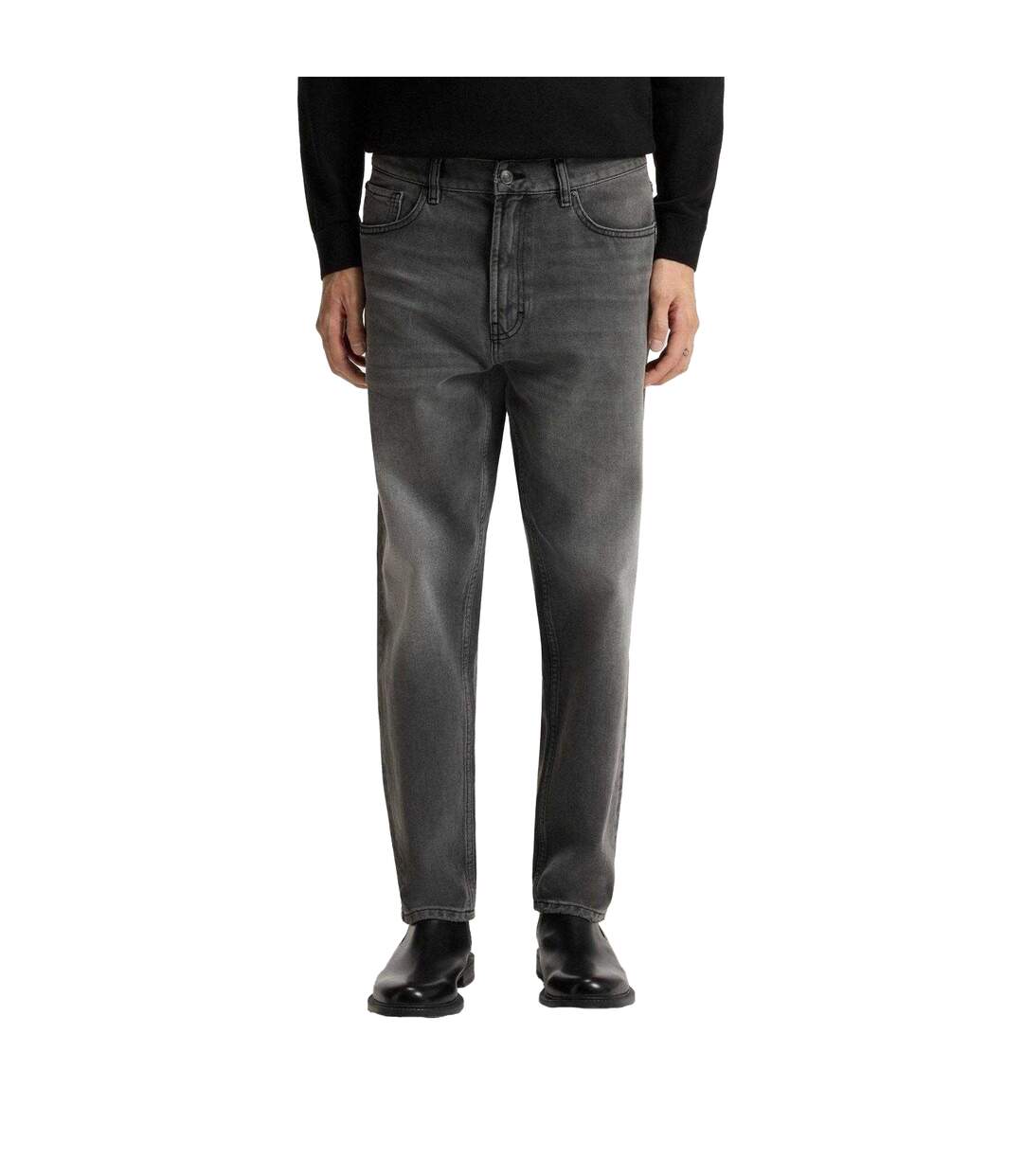Jean Motif/style Délavé Homme Gris Moyen Hugo-4
