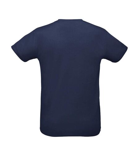 T-shirt Sprint Adulte Bleu Marine Français SOLS