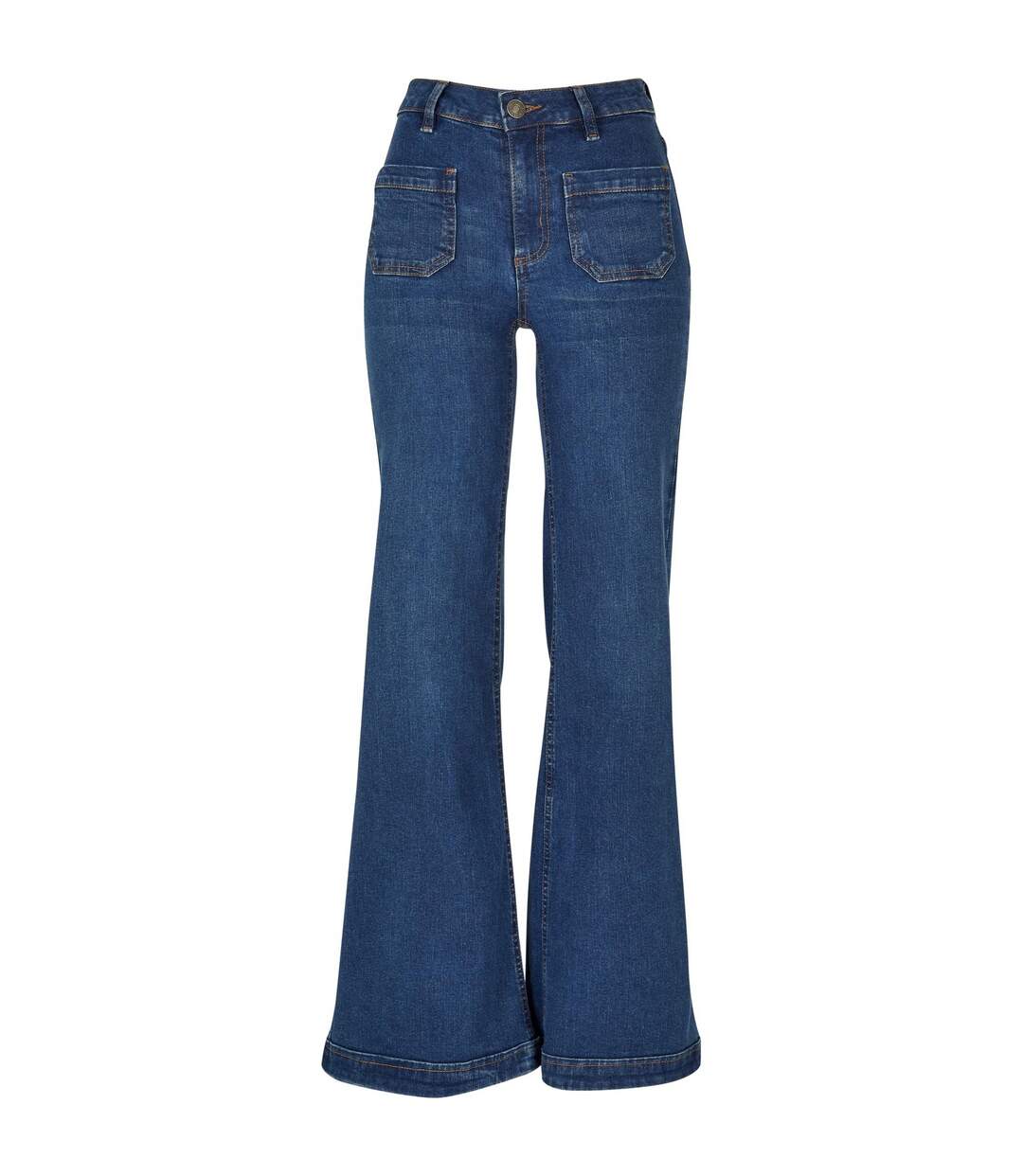 Jean Motif/style Rétro Femme Bleu Sombre Délavé Urban Classics-1