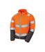 Result Safeguard Womens/Ladies Soft Padded Safety Jacket (Fluorescent Orange/Grey)