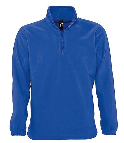 Sweat shirt polaire col zippé - 56000 - bleu roi