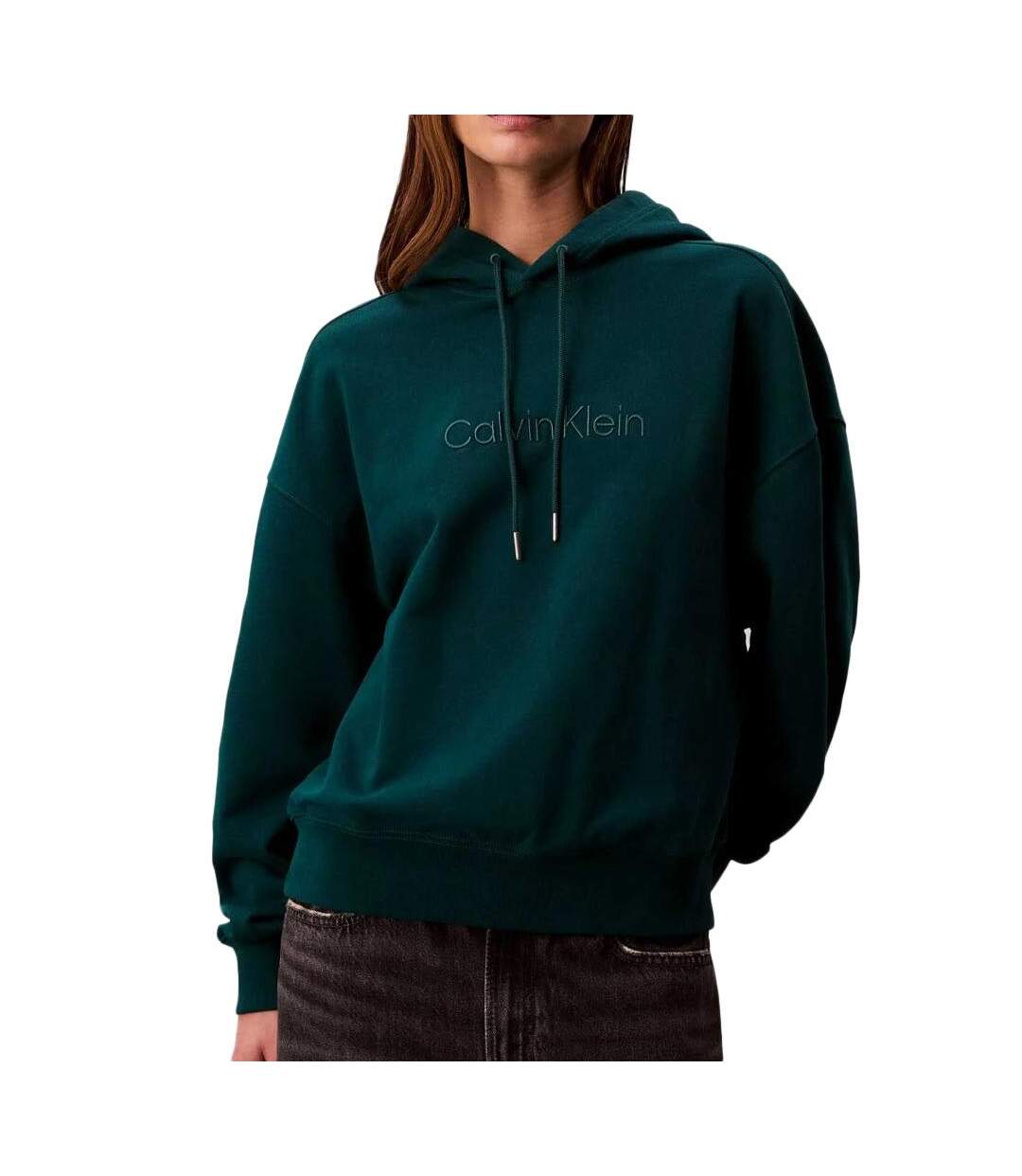 Sweat vert femme calvin klein jeans french-1