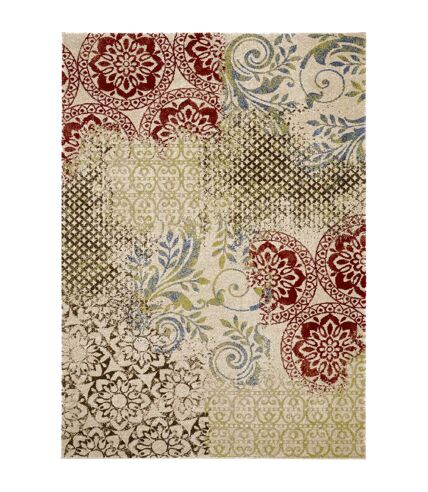 Tapis salon et chambre tissé motif floral GALACTA