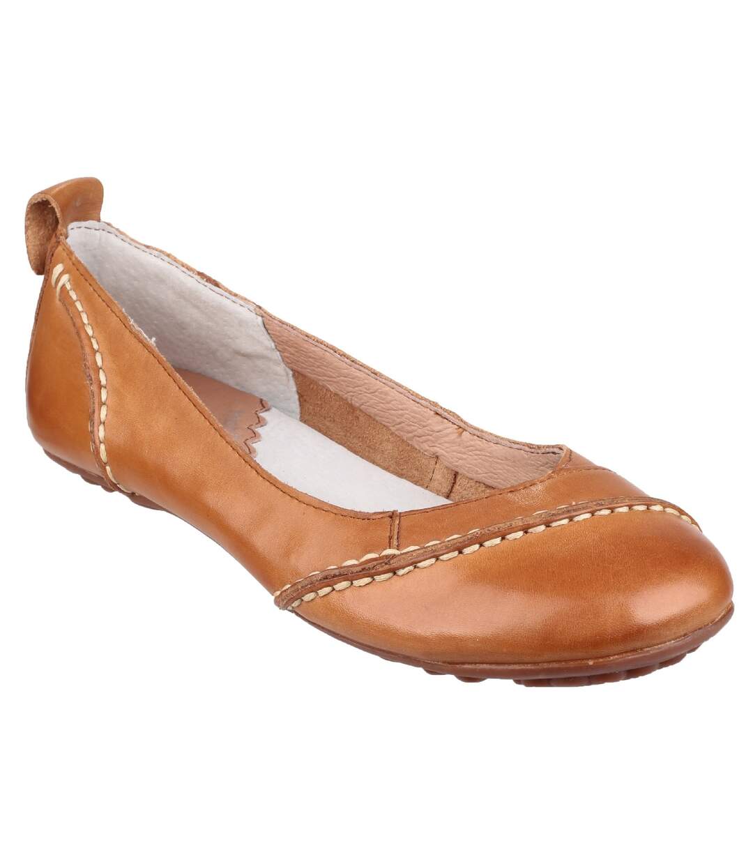 Janessa ballerines en cuir femme fauve Hush Puppies