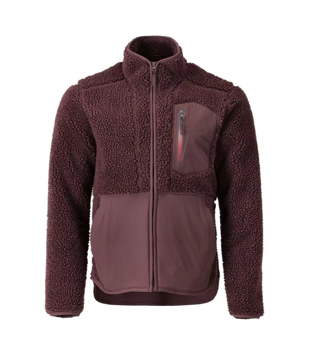 Mens Customized Zipped Jacket Bordeaux Mascot-1