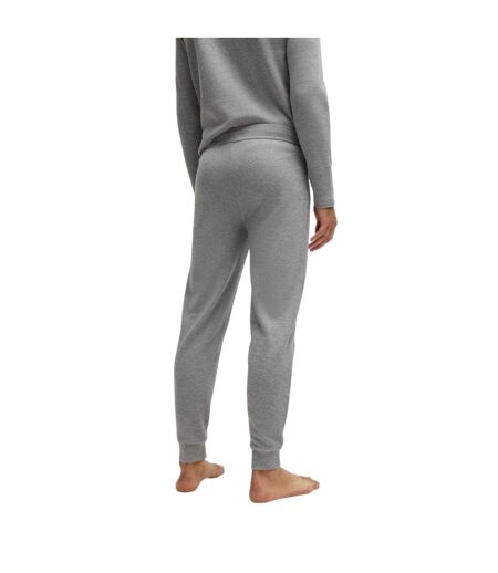 Mens Waffle Knit Jogging Bottoms Grey Boss