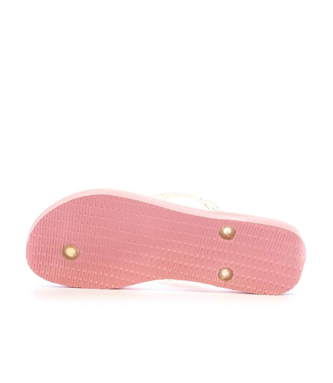Tongs roses paillettes femme havaianas hav slim glitter flourish - 35/36-2