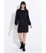 Robe pull courte en maille, col rond-1