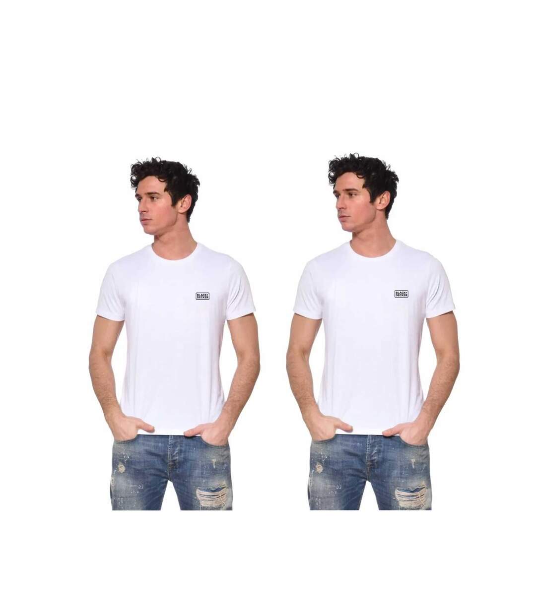 Lot de 2 t-shirts homme manches courtes en coton 140gr/m² Black & Decker