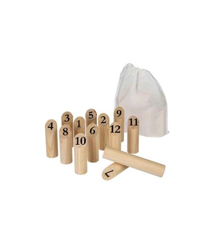 Jeu de Quilles en Bois Nordique 21cm Naturel