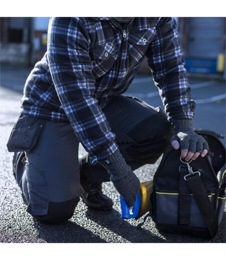 Gants Sans Doigts Homme Thermiques Doublés Polaire