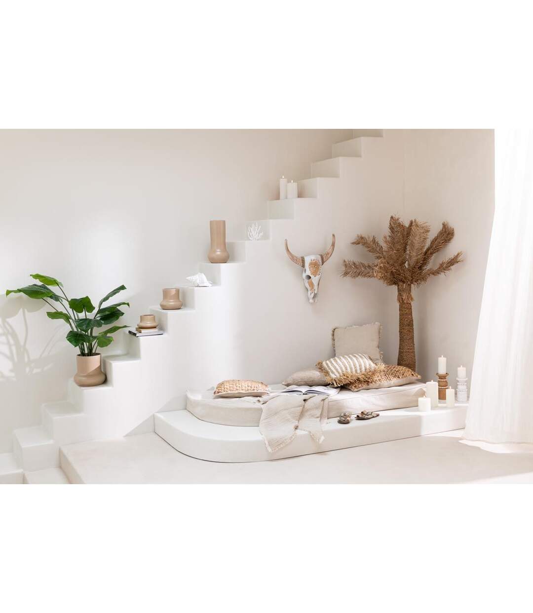 Plante Artificielle Palmier Zostere 170cm Naturel-5