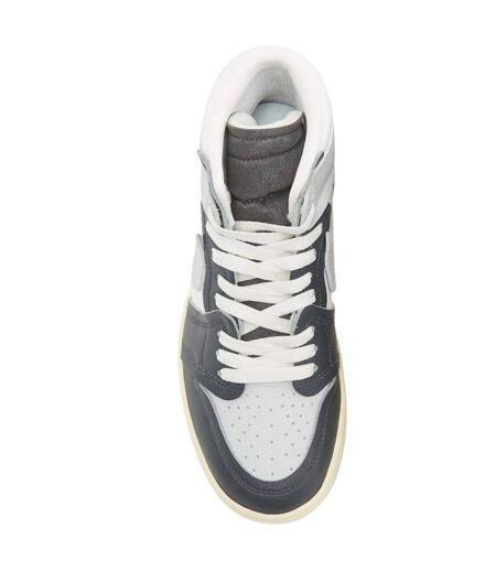Womens/ladies Air Jordan 1 Leather High-top Trainers Black Nike