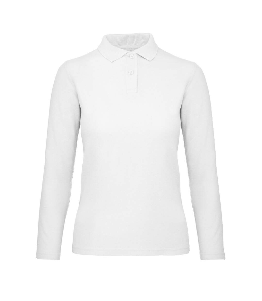 Polo Manches Longues Id.001 Femme Blanc B&C-1