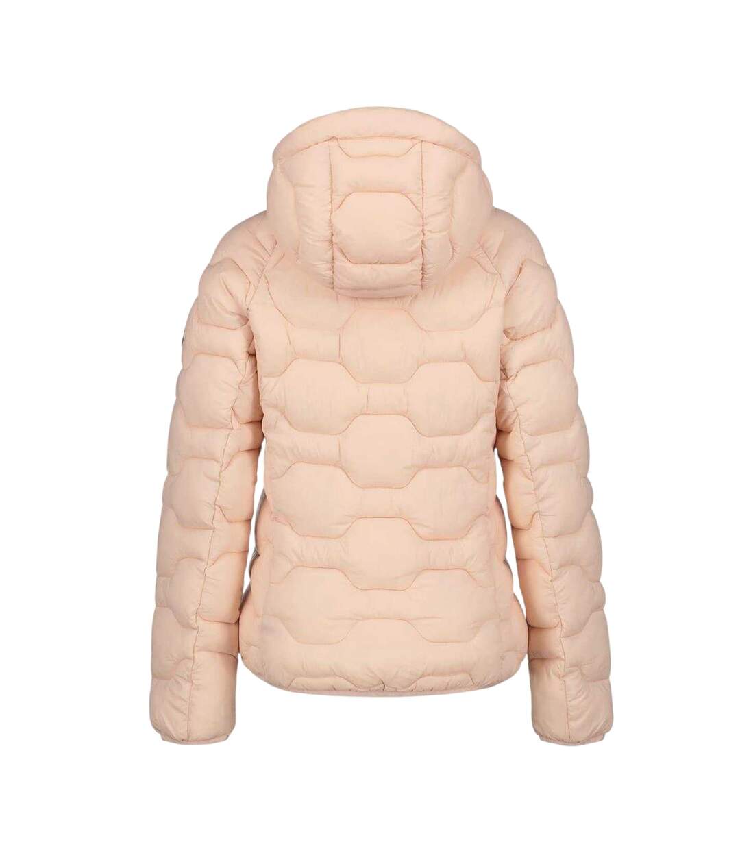 Womens/ladies Patterned Full Zip Puffer Jacket Baby Pink Icepeak-1