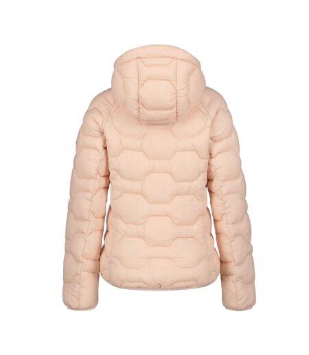 Womens/ladies Patterned Full Zip Puffer Jacket Baby Pink Icepeak