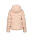 Womens/ladies Patterned Full Zip Puffer Jacket Baby Pink Icepeak-1