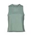 Womens/ladies racerback cropped tank top dusty blue heather Bella + Canvas