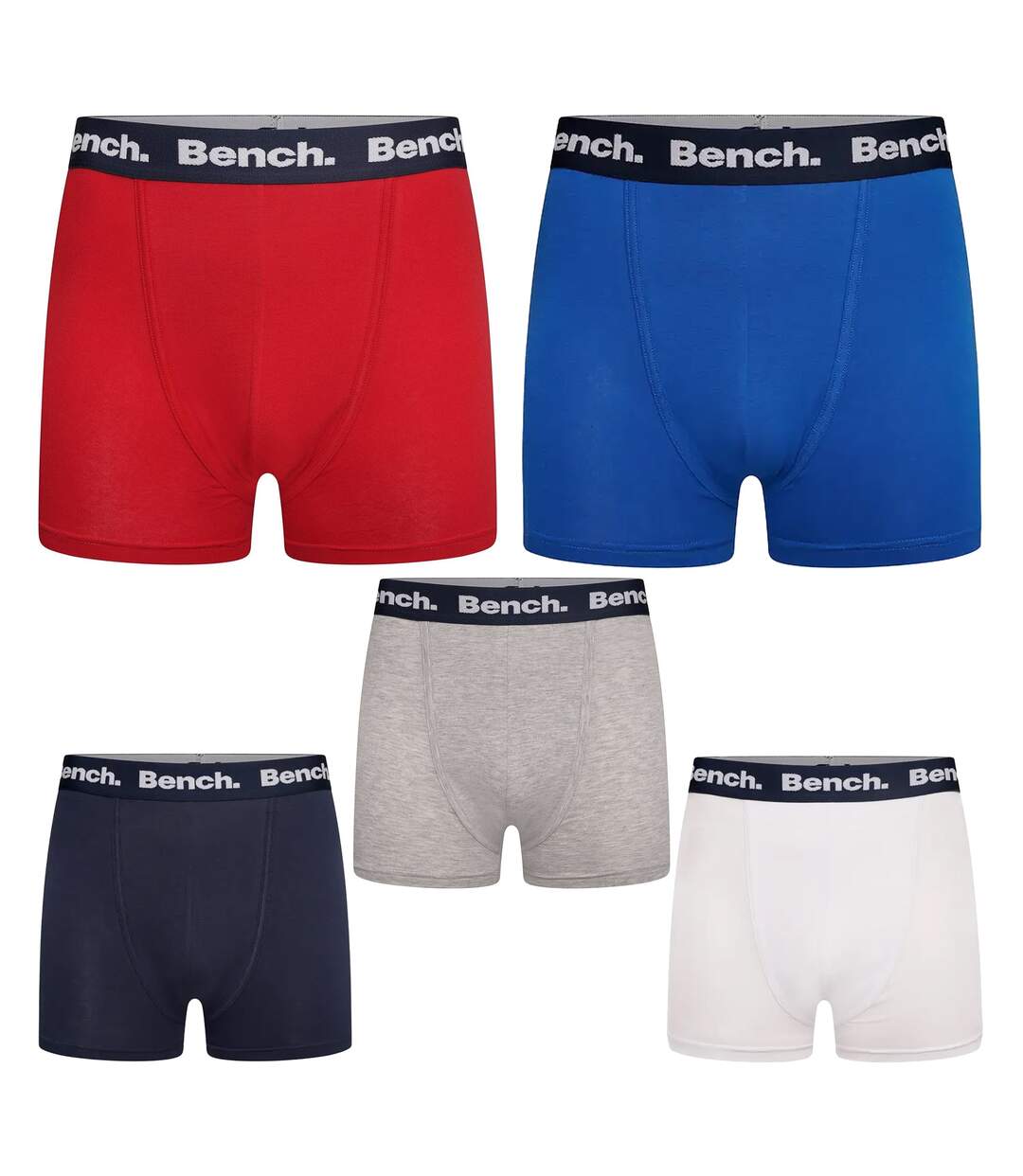 Bench - Lot de 5 boxers homme Acura coton mélangé sous-vêtements assortis-2