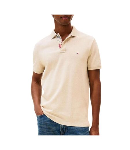 Polo beige homme tommy hilfiger placket