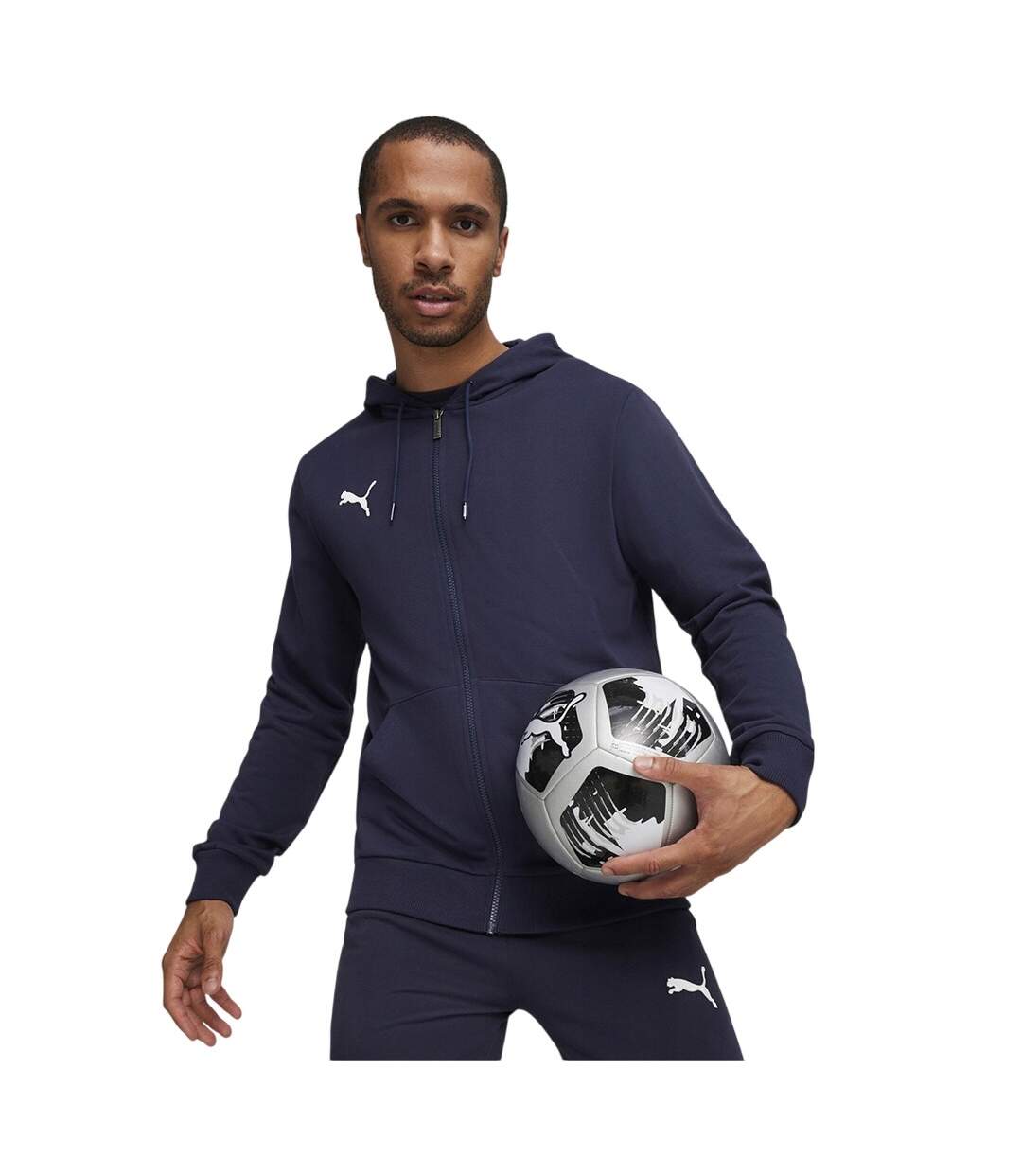 Veste À Capuche Team Goal Homme Bleu Marine Puma-1