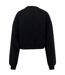 Womens/ladies For All Book Cropped Sweatshirt Black Off White-3