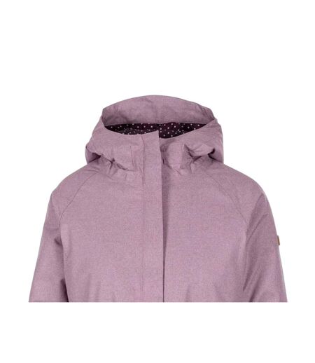 Doudoune Imperméable Rembourrée À Capuche Et Doublure À Pois Femme Rose Clair Trespass