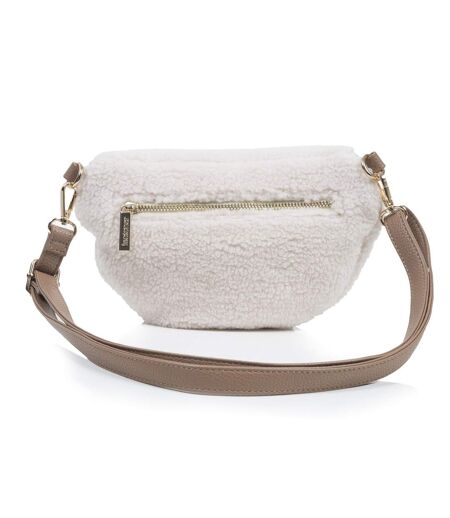 Isotoner banane femme sherpa kaki avec bandoulière ajustable