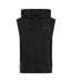 Mens Box Logo Sleeveless Full Zip Hoodie Charcoal Everlast-2