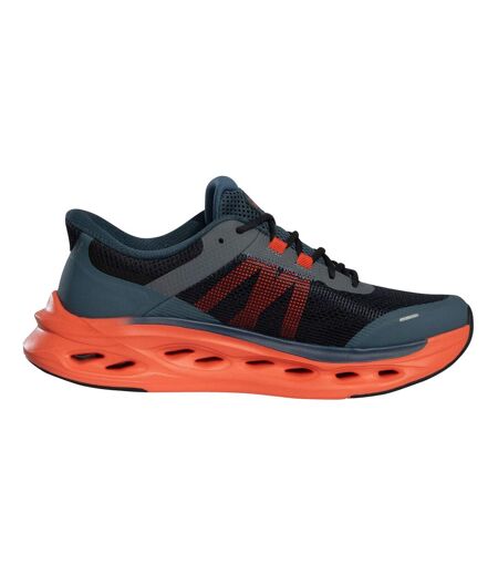 Mens max cushioning glide-step trainers navy/orange Skechers