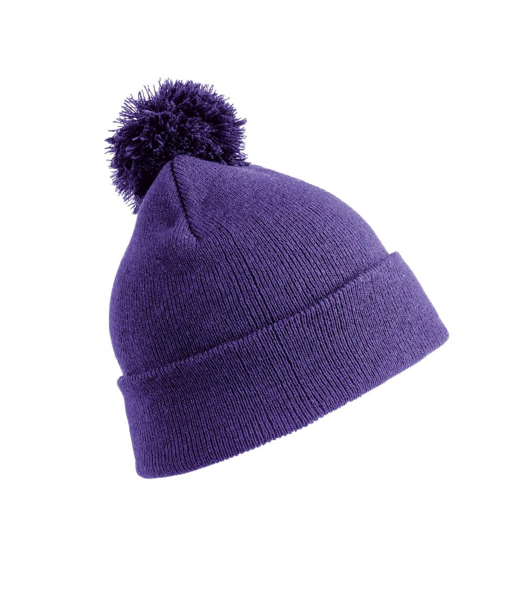 Result Winter Essentials Mens Pom Pom Beanie (Purple) - UTRW7248-1