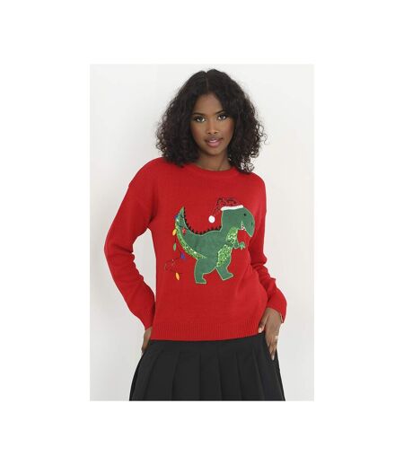 Brave Soul Unisex Adult Christmas Dinosaur Sweater ()