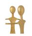 Statue Figurine en Métal 3 Men 150cm Doré-4
