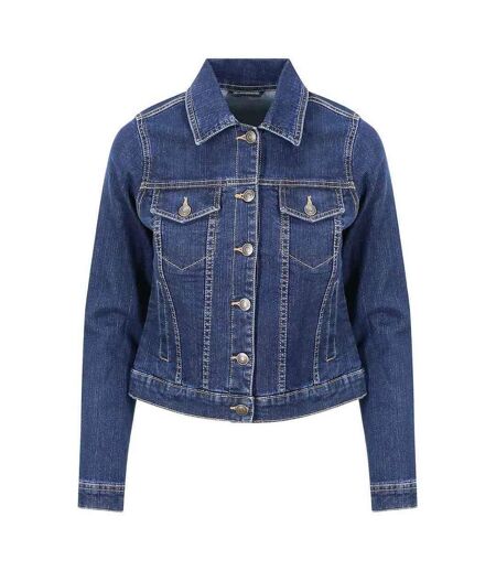 Womens/ladies olivia denim jacket dark blue Awdis