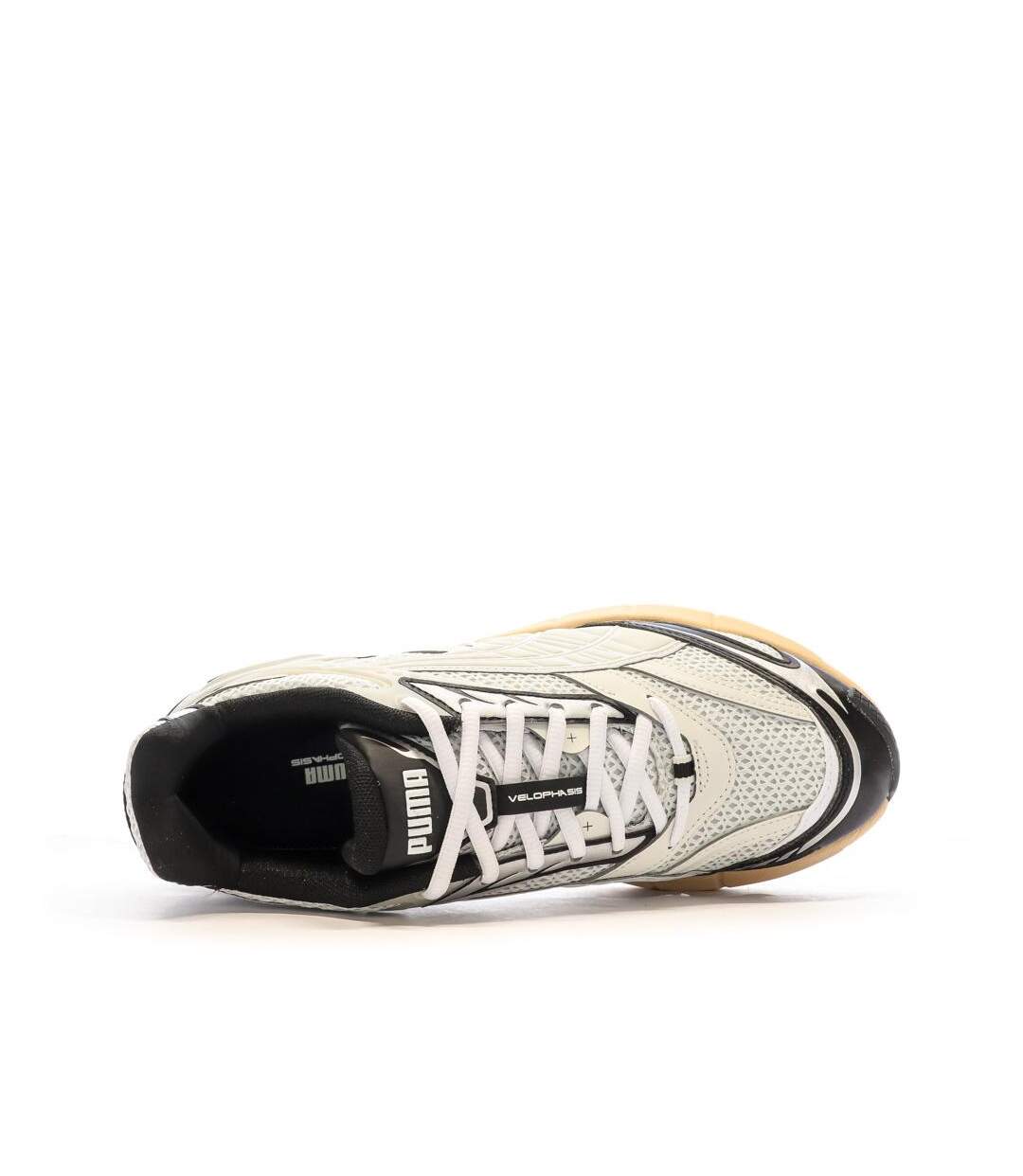 Baskets beige/noir homme/ado puma velophasis-4