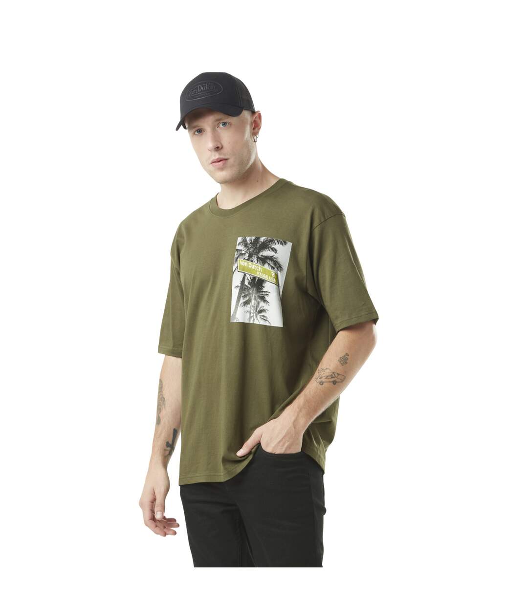 T-shirt homme col rond relax fit avec photoprint en coton Break Vondutch