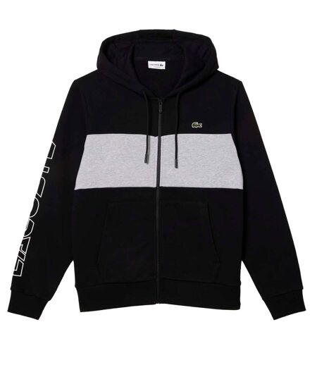 Veste À Capuche Homme Noir Gris Lacoste