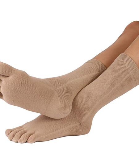 1 Pack Essential Mid-Calf Toe Socks for Men and Women