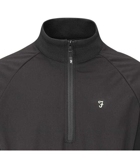 Mens Kala Quarter Zip Jacket Black Farah