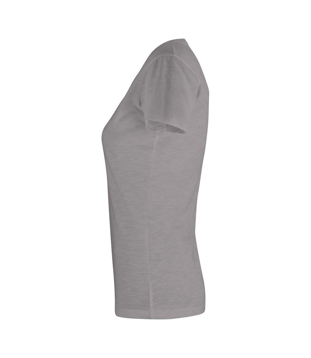 Womens/ladies Slub T-shirt Grey Clique-3