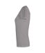 Womens/ladies Slub T-shirt Grey Clique-3
